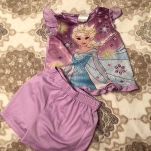 Disney Elsa two piece pj set for girls💜
